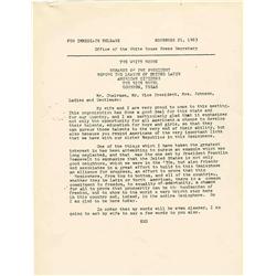 JFK's Rice Hotel Speech 1963