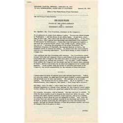 JFK State of the Union Address