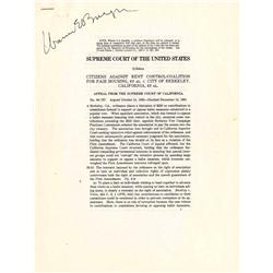 Justice Burger Signed Decision 