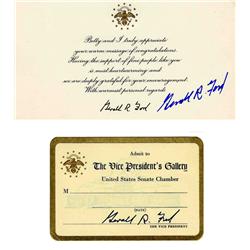 Gerald R. Ford VP Signed Card