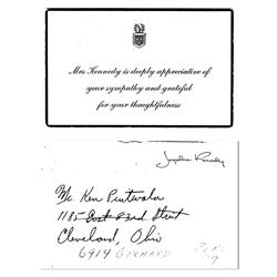 Jackie Kennedy Mourning Card
