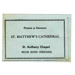 John F. Kennedy Funeral Pass