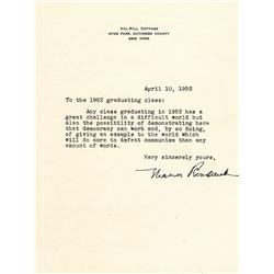 1952 Eleanor Roosevelt TLS