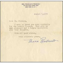 Eleanor Roosevelt 1959 TLS