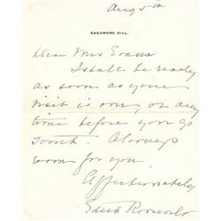 Edith Roosevelt ALS & Free Frank