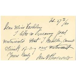 FDR Mother Signed Card