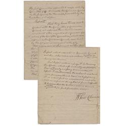 William Few Manuscript Signed