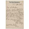 Image 1 : Joseph Pulitzer ALS 1882