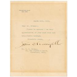 John D. Rockefeller TLS 1915