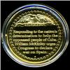 Image 2 : .75oz Franklin Mint PR70 DCAM 24k plated Sterling Silver Round History of the American Presidency W.