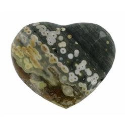 470ct Colorful Gem Grade Sea Jasper Heart (GEM-21148)