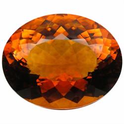 137.0ct AAA Huge Madeira Brazil Citrine Oval   (GEM-23748)