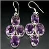 Image 1 : 99ct Deluxe Top Purple Amethyst Sterling Big Earrings   (JEW-1853)
