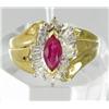 Image 1 : .9 Ruby & Diamond 14k Gold Ladies Ring (JEW-1768)