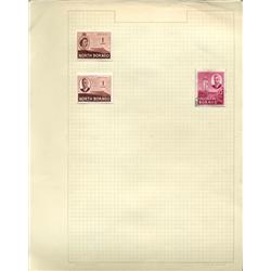 1930s/50s Borneo Hand Made Stamp Collection Album Page 3 Pieces (STM-0245)