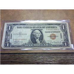 1935-A One $ Hawaii Overprint Silver Certificate