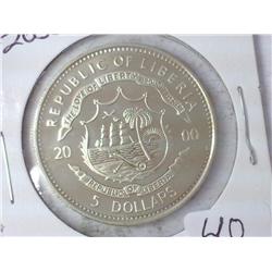 2000 Liberia $5 (Proof)