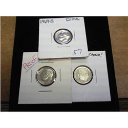 1969-S, 75-S And 77-S Roosevelt Dimes (Proof)