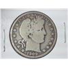 1909-S Barber Half Dollar (VG)