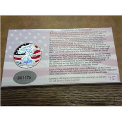 2001 Colorized American Silver Eagle