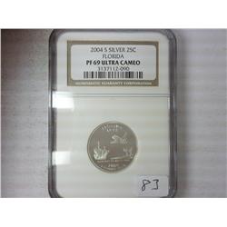 2004-S Silver Florida Quarter NGC PF69 Ultra Cameo