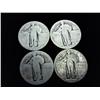 Image 1 : 4 Assorted Standing Liberty Quarters (No Dates)