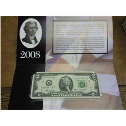 New York $2 FRN (Serial # Starts 2008)