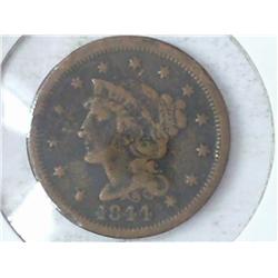 1844 US Large Cent