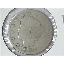 1889 Liberty "V" Nickel