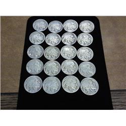 20 Assorted 1920's Buffalo Nickels
