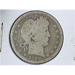 1908 Barber Quarter
