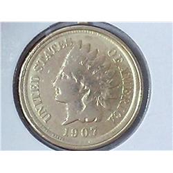 1907 Indian Head (Gold Plated) With Loop