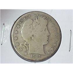 1911-S Barber Half Dollar