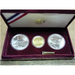 1983/84 Los Angeles Olympic 3 Coin Set (UNC)