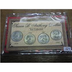 SBA Dollar Year Set 1979-S, 80-D, 81 & 99 (UNC)