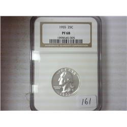 1955 Silver Washington Quarter NGC PF68