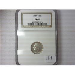 1959 Silver Roosevelt Dime NGC PF67