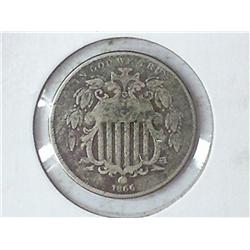 1866 Shield Nickel (G+)