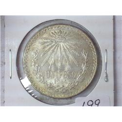 1944 Mexico One Peso (UNC) Silver