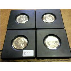 1960, 62, 63 And 66 Jefferson Nickels (Proof)
