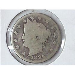 1884 Liberty "V" Nickel (Good)