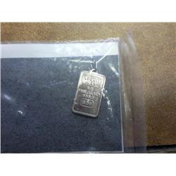 Credit USA Silver Ingot Pendant 5 Grams Fine Silvr