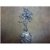Cut Out Walking Liberty Half Necklace & .925 Chain