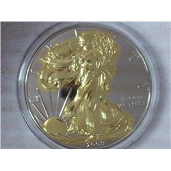 2009 American Silver Eagle (Partially Gold Plated)