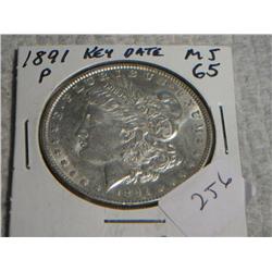 1891-P MORGAN DOLLAR
