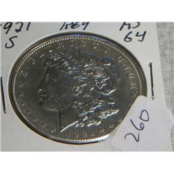 1921-S MORGAN DOLLAR