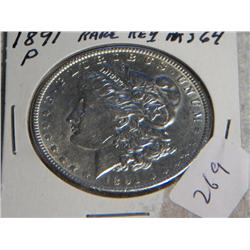 1891-P MORGAN DOLLAR