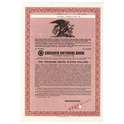 Rare Specimen Of Crocker National Bank 
