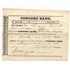 1843, Concord  Bank Stock