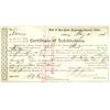 Image 1 : New York Certificate Of Indebtedness For Civil War Soldiers Quotas